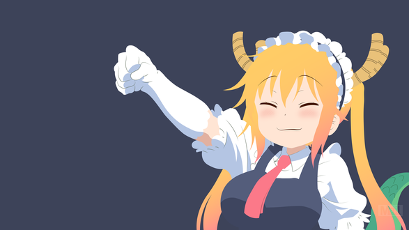 Обои на рабочий стол Tooru / Тору из аниме Kobayashi-san Chi no Maid Dragon / Дракон-горничная госпожи Кобаяши, by MLail