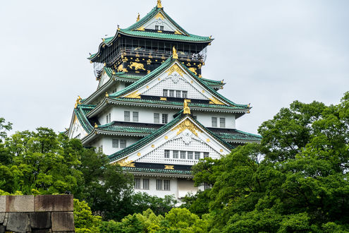 Обои на рабочий стол Osaka Castle, Osaka, Japan / Замок Осака, Осака, Япония