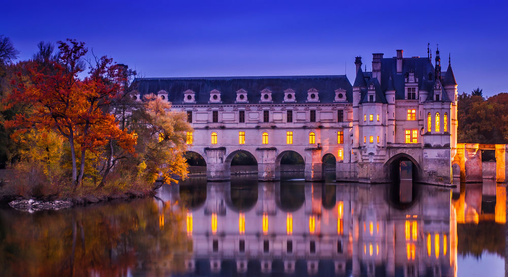 Обои для рабочего стола Замок Chаteau de Chenonceau / Шато де Шенонсо на реке Шар, Франция / France, by John S