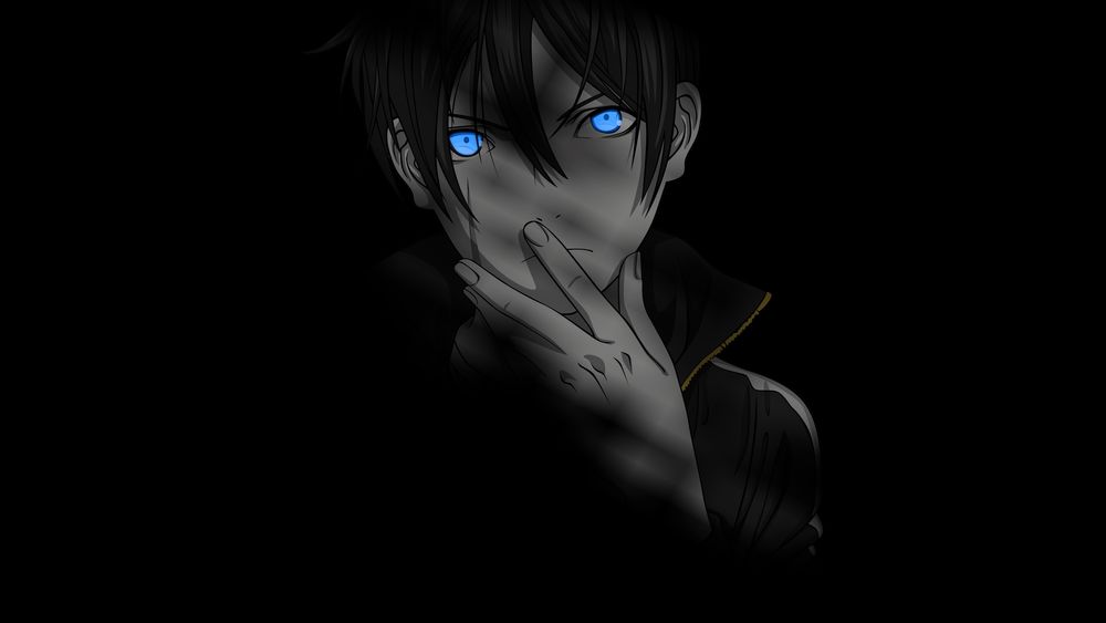 Обои для рабочего стола Yato / Ято в темноте из аниме Noragami / Бездомный бог