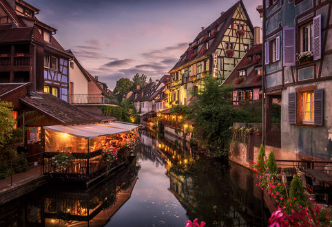 Обои на рабочий стол The Little Venice area of Colmar, France / Маленькая Венеция области Кольмар, Франция, фотограф Nick_Moulds
