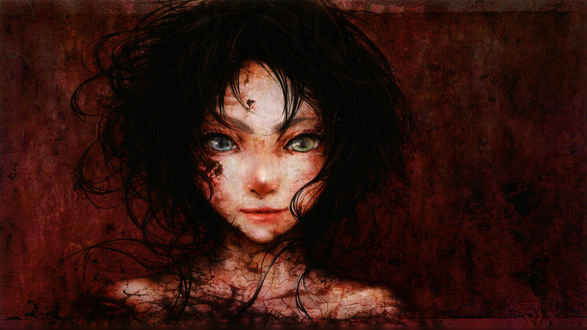 Обои на рабочий стол Misaki Mei девушка из аниме Another / Другая, by Shiho Enta