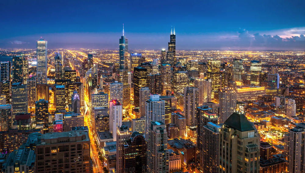 Обои для рабочего стола Sears Tower South View, Chicago / Чикаго, by Nick_Moulds