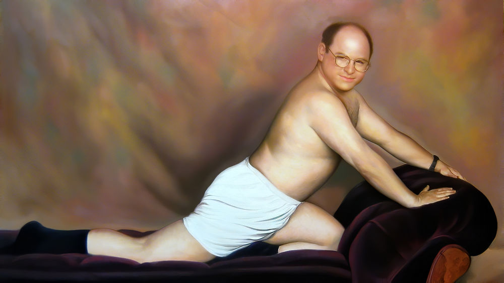 Обои для рабочего стола Персонаж George Costanza / Джордж Костанза из американского телесериала Seinfeld, которого играет актер Jason Alexander / Джейсон Александр