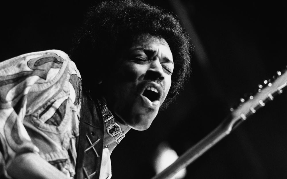 Обои для рабочего стола Jimi Hendrix - американский гитарист-виртуоз