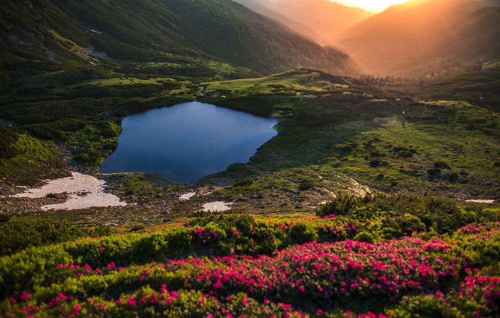Обои для рабочего стола Rodna Mountains, Lala Mare Lake, Romania / Родна, озеро Лала Маре, Румыния, by Ana Pana