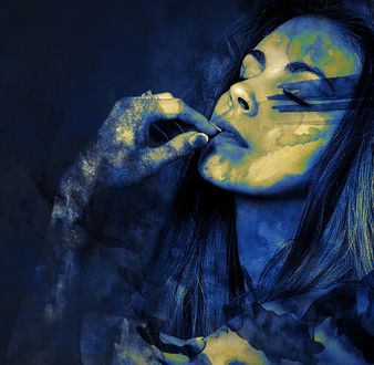Обои на рабочий стол Оригинальный портрет девушки, by Yuri