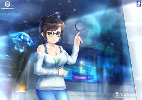 Обои на рабочий стол Mei / Мэй из игры Overwatch / Дозор, by chinchongcha