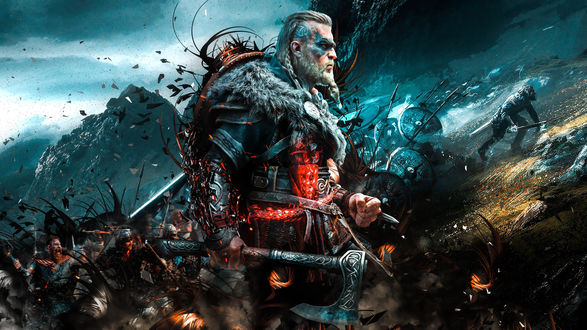 Обои на рабочий стол Викинг из игры Assassins cred Valhalla / Кредо Асасина Валхала