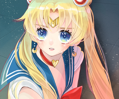 Обои на рабочий стол Usagi Tsukino / Усаги Цукино / Сейлор Мун / Seilor Moon из аниме Bishoujo Senshi Sailor Moon / Красавица-воин Сейлор Мун