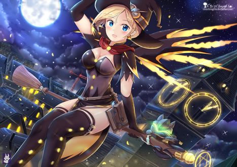 Обои на рабочий стол Mercy / Ангел / Ангела Циглер из игры Overwatch / Дозор, by chinchongcha