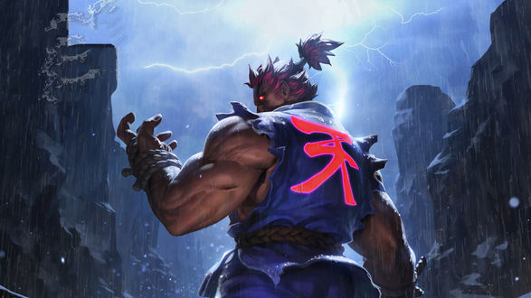 Обои на рабочий стол Akuma / Акума персонаж из игры Street Frighier / Уличный боец