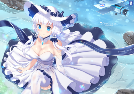 Обои на рабочий стол Illustrious / Илластриес из аниме Azur Lane / Лазурный путь, by chinchongcha