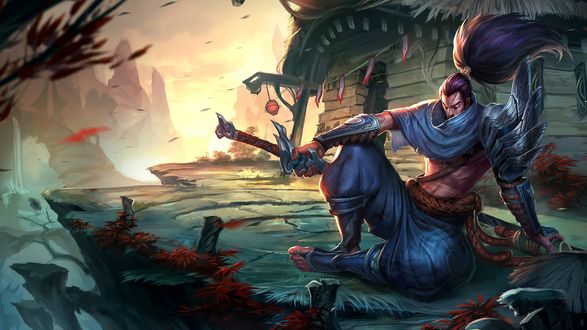 Обои на рабочий стол Yasuo / Ясуо из игры League of Legends / Лига Легенд