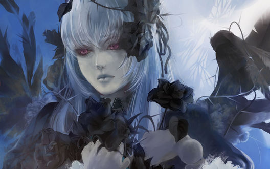 Обои на рабочий стол Суйгинто / Suigintou из аниме Девы Розена / Rozen Maiden