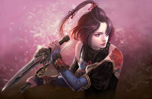 Обои на рабочий стол Персонаж игры Master of Meteor Blades / Мастер метеорных клинков, by Chenjunnn