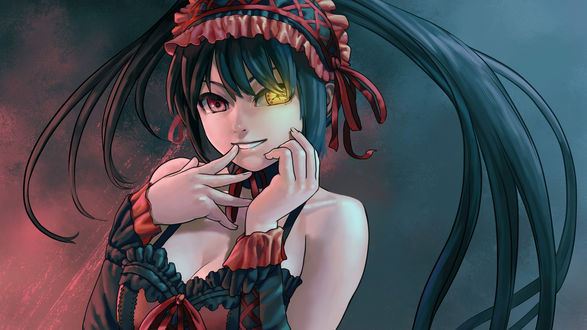 Обои на рабочий стол Kurumi Tokisaki / Куруми Токисаки из аниме Date A Live / Рандеву с жизнью