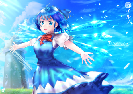 Обои на рабочий стол Cirno / Чирно из игры Touhou Project / Проект Восток, by chinchongcha