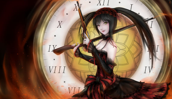 Обои на рабочий стол Kurumi Tokisaki / Куруми Токисаки из аниме Date A Live / Рандеву с жизнью, by DeFeNiXx