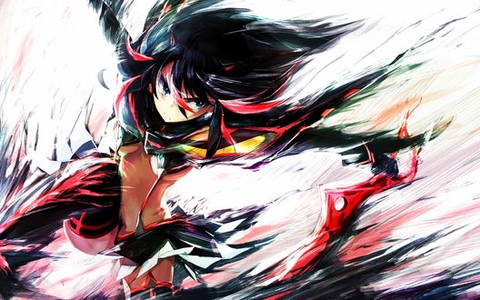Обои на рабочий стол Рюко Матой / Ryuko Matoi из аниме Круши Кромсай / Kill la Kill