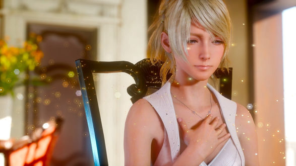 Обои на рабочий стол Lunafreya / Лунафрейя из игры Final Fantasy XV / Последняя фантазия XV