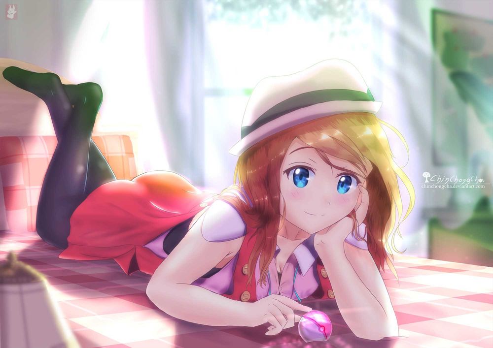 Обои для рабочего стола Serena / Серена из аниме Pokemon XY / Покемон XY, by chinchongcha