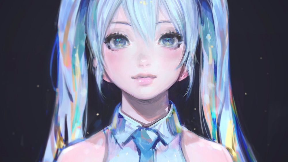 Обои для рабочего стола Vocaloid Hatsune Miku / Вокалоид Хатсунэ Мику