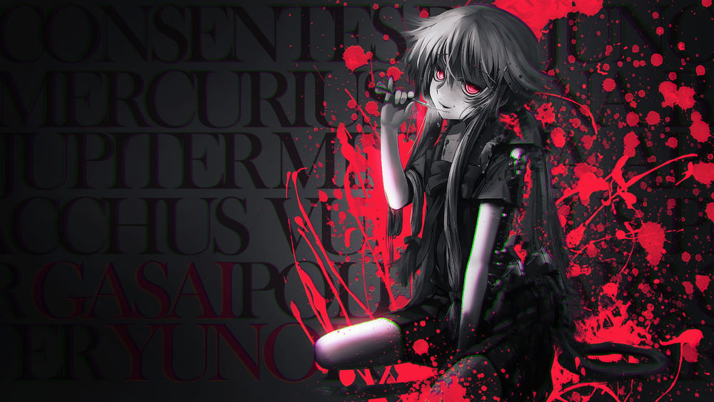 9. Yuno Gasai (Future Diary) - wide 1