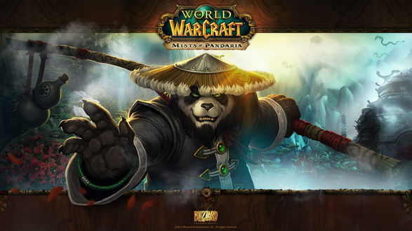 Обои на рабочий стол Панда из игры World of Warcraft / Mists of Pandaria / Мир военного ремесла / Туманы Пандарии