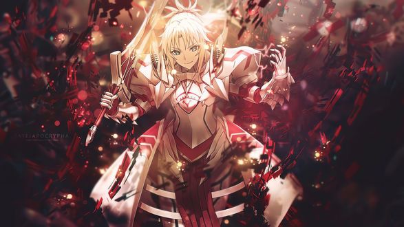 Обои на рабочий стол Aka no Saber / Сэйбер Красных из аниме Fate / Apocrypha / Судьба / Апокриф, by Nenel-FX