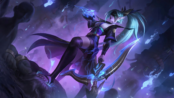 Обои на рабочий стол Vayne / Вейн из игры Лига Легенд / League of Legends, Riot Games