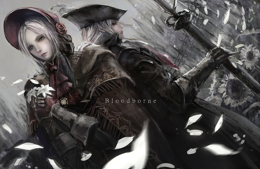 Обои на рабочий стол Plain Doll / Кукла и Lady Maria / Леди Мария неигровые женские персонажи из игры Bloodborne / Порождение крови, by MISSILE288