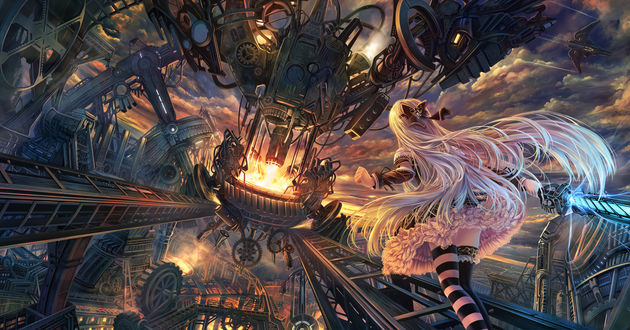 Обои на рабочий стол Фэнтези арт по игре Alice: Madness Returns / Алиса: Безумие Возвращается, by Soraizumi