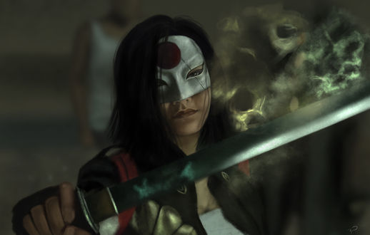 Обои на рабочий стол Катана / Katana из фильма Отряд Самоубийц / Suicide Squad, DC Comics