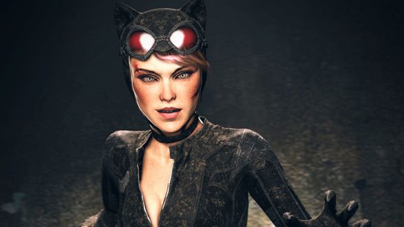 Обои на рабочий стол Женщина-Кошка из видеоигры Batman Arkham / Бэтмен: Рыцарь Аркхема, DC Comics, by Rescraft
