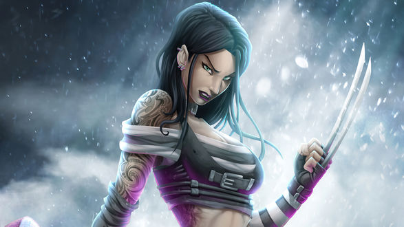 Обои на рабочий стол Laura Kinney-X-23 / Лаура Кинни-Икс-23 из комикса компании Марвел / Marvel, автор Vinz-el-Tabanas