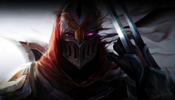Обои на рабочий стол Zed / Зед из видеоигры League of Legends / Лига Легенд, by Oreki Genya