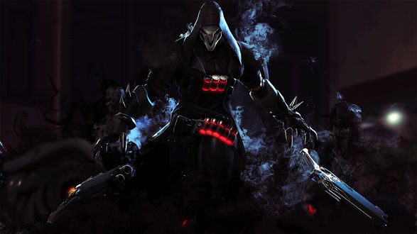 Обои на рабочий стол Reaper из видеоигры Overwatch / Дозор