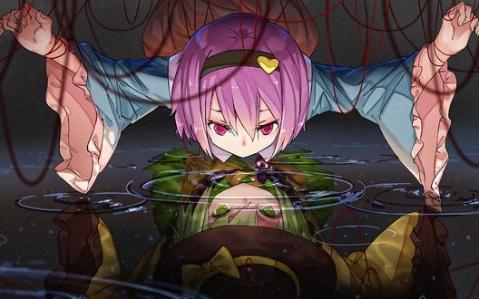 Обои на рабочий стол Komeiji Koishi / Койши Комейдзи и Satori Komeiji / Сатори Комейдзи из аниме и серии компьютерных игр Touhou Project / Проект «Восток»/ Тохо