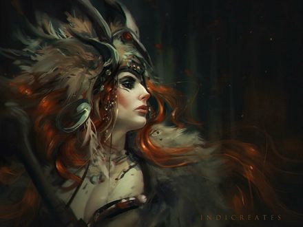 Обои на рабочий стол Forest Guardian / лесной страж, автор Indi creates