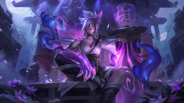 Обои на рабочий стол Riven / Ривэн из видеоигры League of Legends / Лига Легенд,