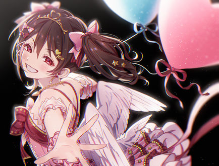 Обои на рабочий стол Niko Yazawa / Нико Язава из аниме Love Live! School Idol Project / Живая любовь! Проект «Школьный идол»