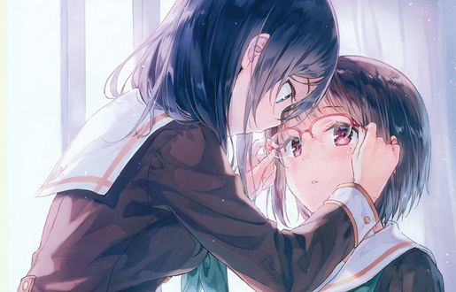 Обои на рабочий стол Tanaka Asuka / Танака Асука, Kaori Nakaseco / Каори Накасеко из аниме Hibike! Euphonium / Играй Эуфониум!