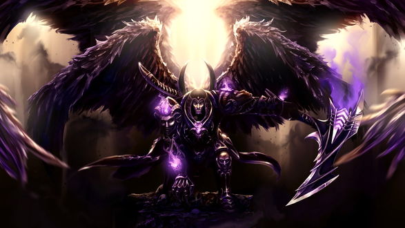 Обои на рабочий стол Thanatos / Танатос - бог смерти из видеоигры Smite