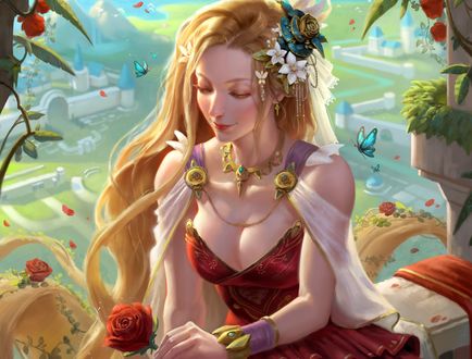 Обои на рабочий стол Ropebraid Rapunzel / Ропебрайд Рапунцель | Legend of the Cryptids, by Arif Wijaya