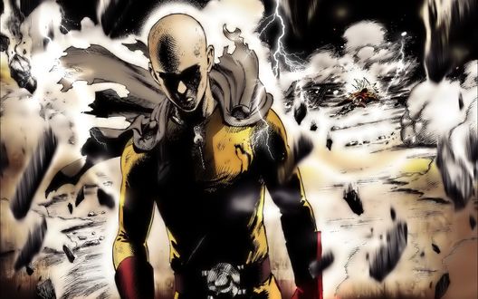 Обои на рабочий стол Saitama / Сайтама из аниме One-Punch Man / Ванпанчмен / Человек одного удара