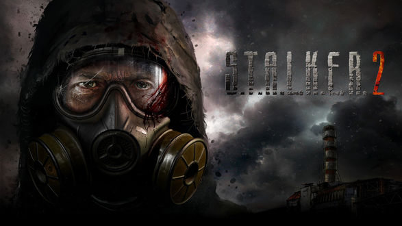 Обои на рабочий стол Сталкер в противогазе из видеоигры S. T. A. L. K. E. R. 2