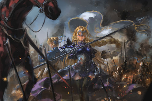 Обои на рабочий стол Saber / Сэйбер - Артория Пендрагон, Fate / stay night / Судьба / ночь схватки, by song ren