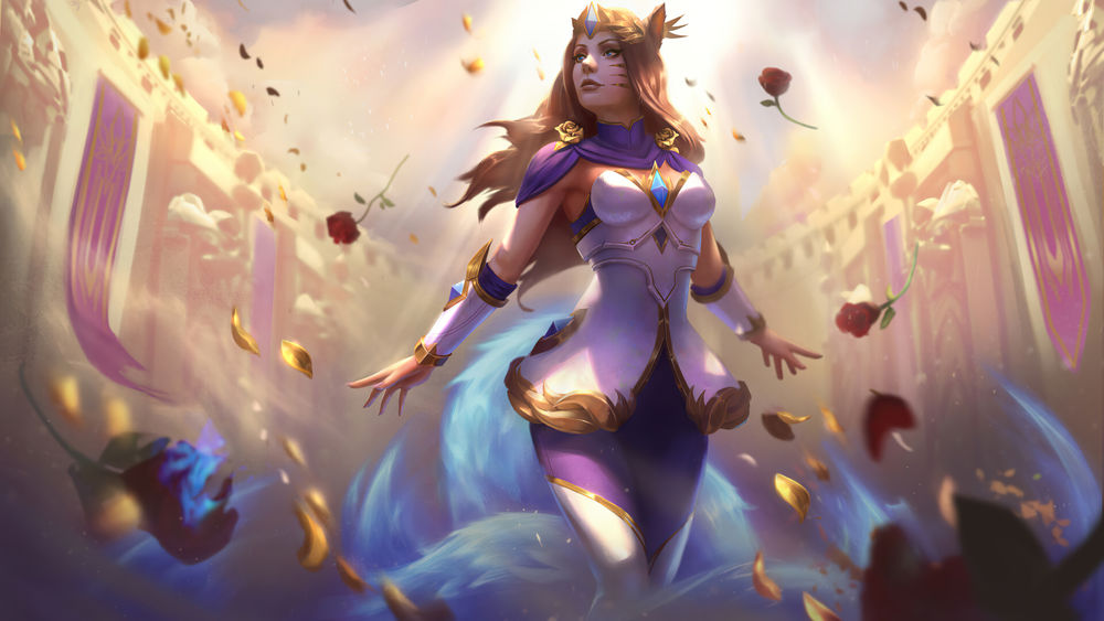 Обои для рабочего стола Ари / Ahri из игры Лига Легенд / League of Legends