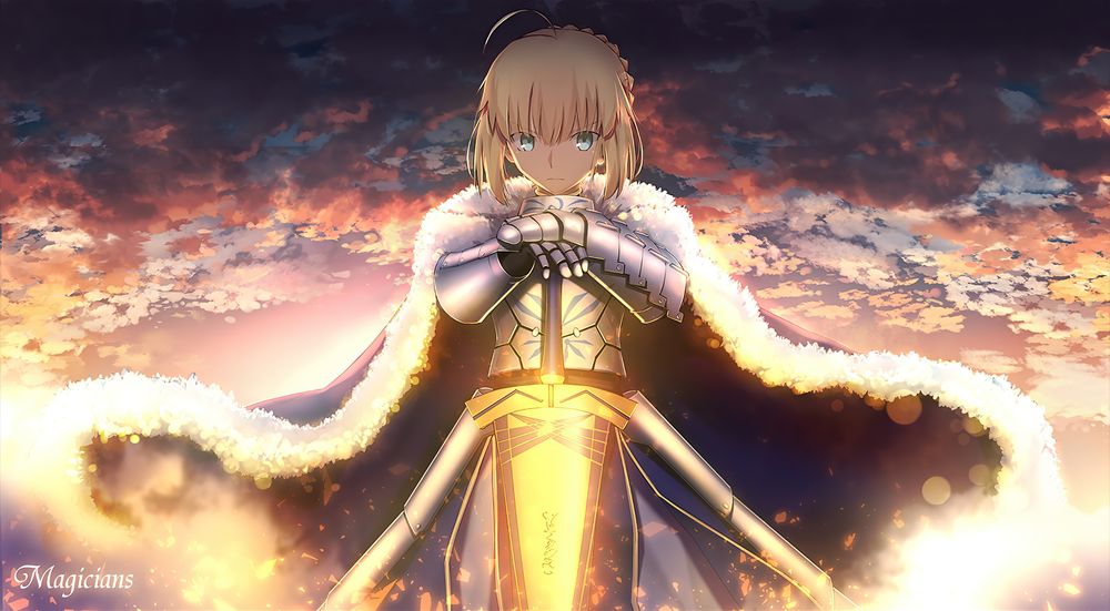 Обои для рабочего стола Saber / Сэйбер - Артория Пендрагон, Fate / stay night / Судьба / Великий Орден, by Nenel-FX